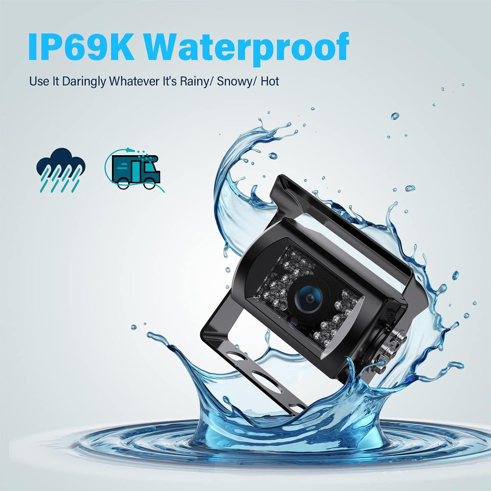 1080P Wired Backup Camera System Kit,9" HD DVR Monitor