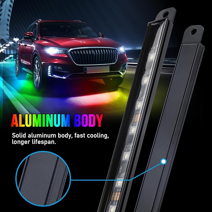OPP ULITE Car Led Underglow Lights Aluminum Dream Chasing Color Accent Light ...