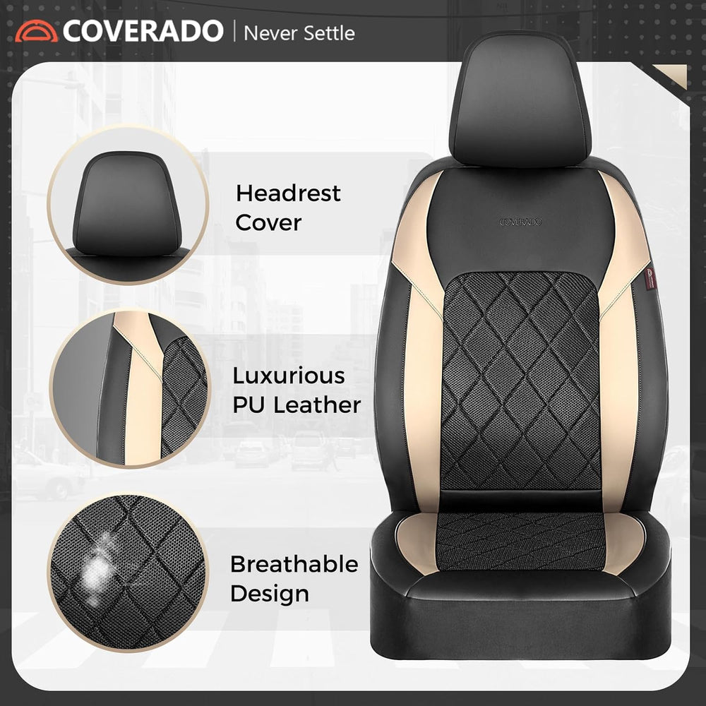 Coverado Car Seat Covers, Seat Covers Full Set, 5 Seats Automotive Seat Cover...