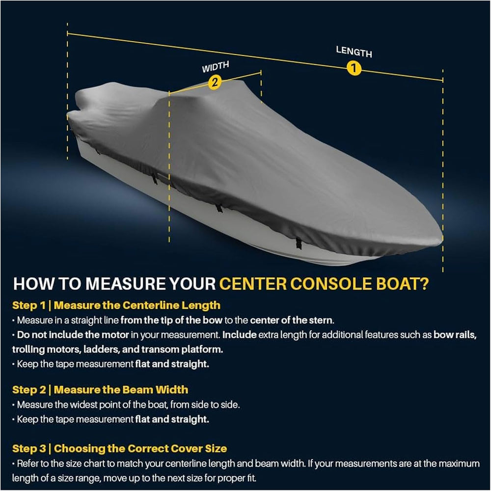Seal Skin Covers Universal Boat Cover, Waterproof Marine-Grade Cover for 17&#...