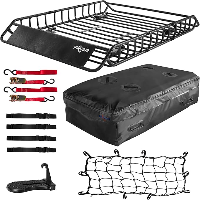 Roof Rack Basket 51" X 36" X 5" Rooftop Rack Cargo Carrier Uni...
