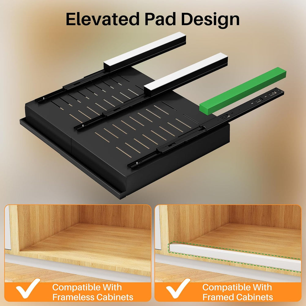 Pull out Cabinet Organizer, 2-Pack Expandable(13.6"-24") Silde out ...