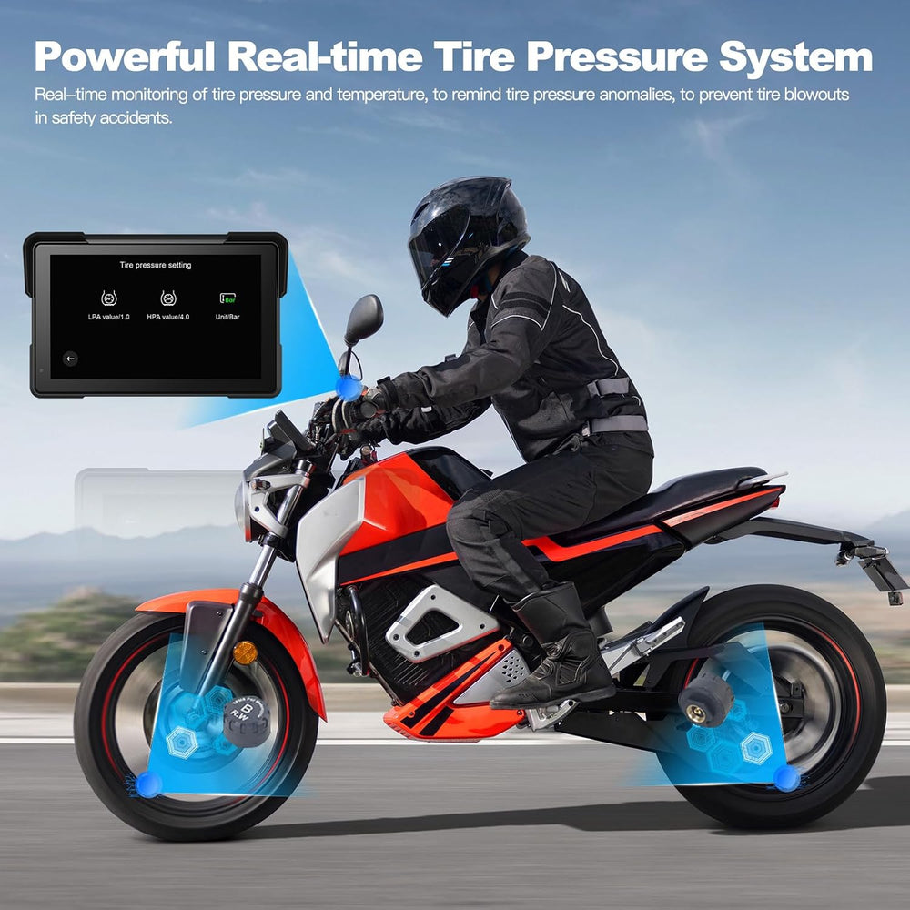 7" Waterproof Motorcycle GPS Navigation, CarPlay & Android Auto