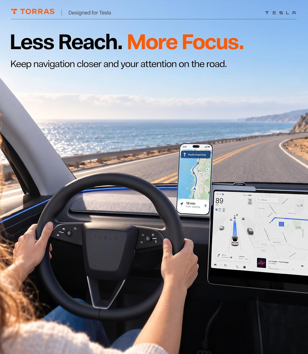 TORRAS Edge Tesla Phone Mount [No Adhesive & Strong Magnet] 360° Adjustab...