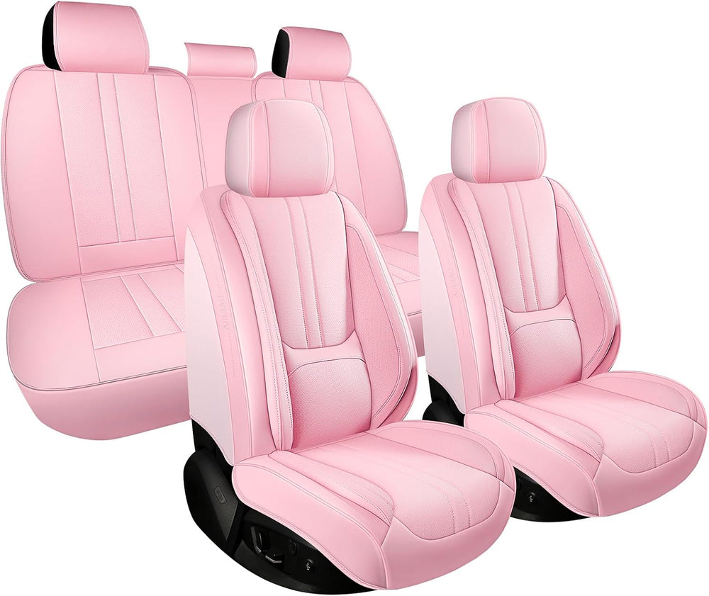 Car Seat Covers Full Set Fit for Honda CRV 2017-2026, Pink