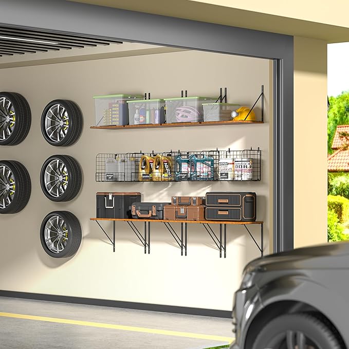 2 Pack Garage Shelves Wall Mounted