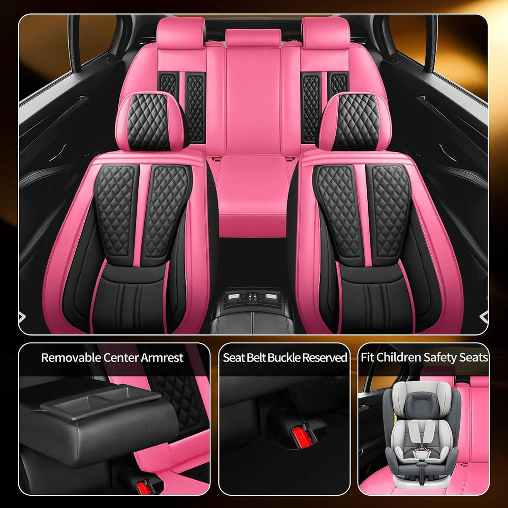 Car Seat Covers for Chevy Sonic 2012-2019 2020,Full Set,Pink