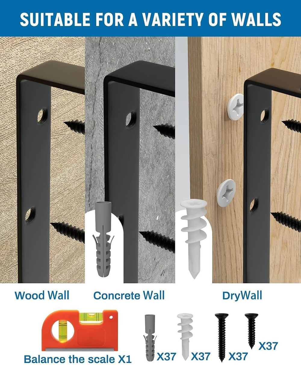 8-Pack 18 Inch Heavy Duty Shelf Brackets, Large Floating Shelf Bracket