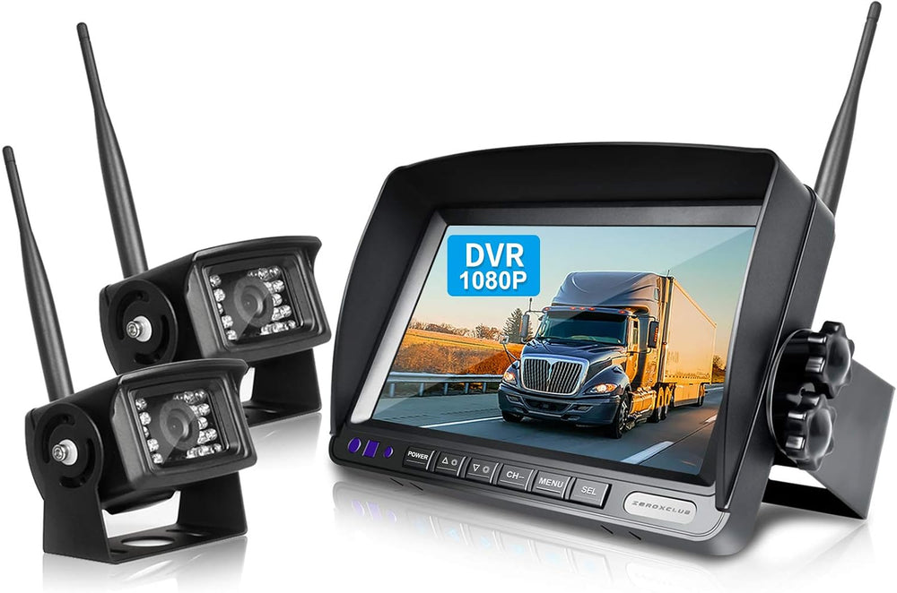 2 CAM 1080P Wireless Backup Camera System with 7'' LCD Monitor