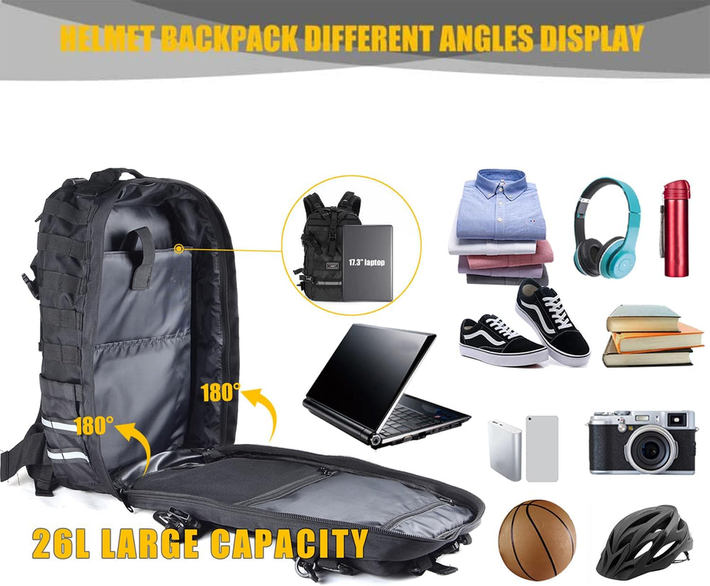 Large Capacity Motorcycle Helmet Backpack, Waterproof Motorcycle Backpack for...