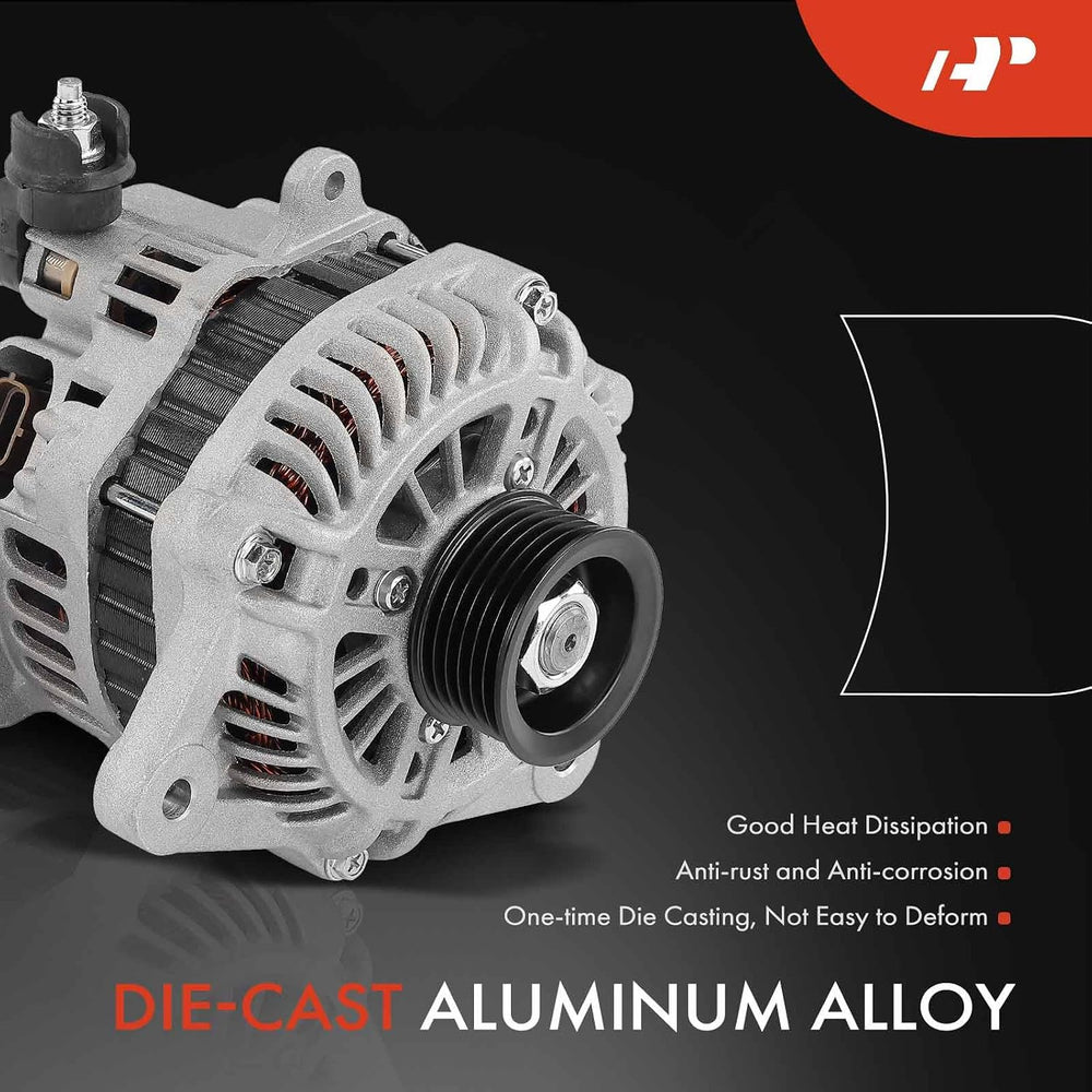 A-Premium Alternator, 12V 100A 6-Groove Pulley CW, Compatible with Ford