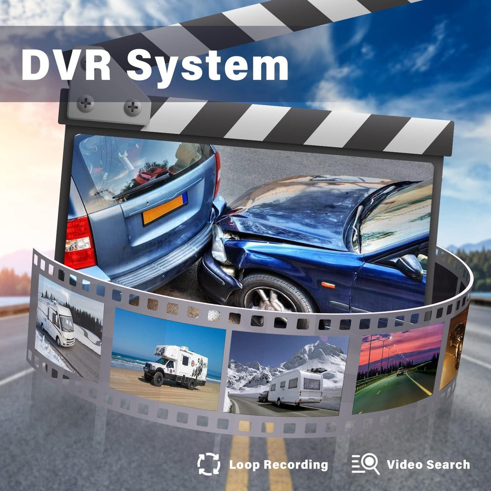 1080P Wired Backup Camera System Kit,9" HD DVR Monitor