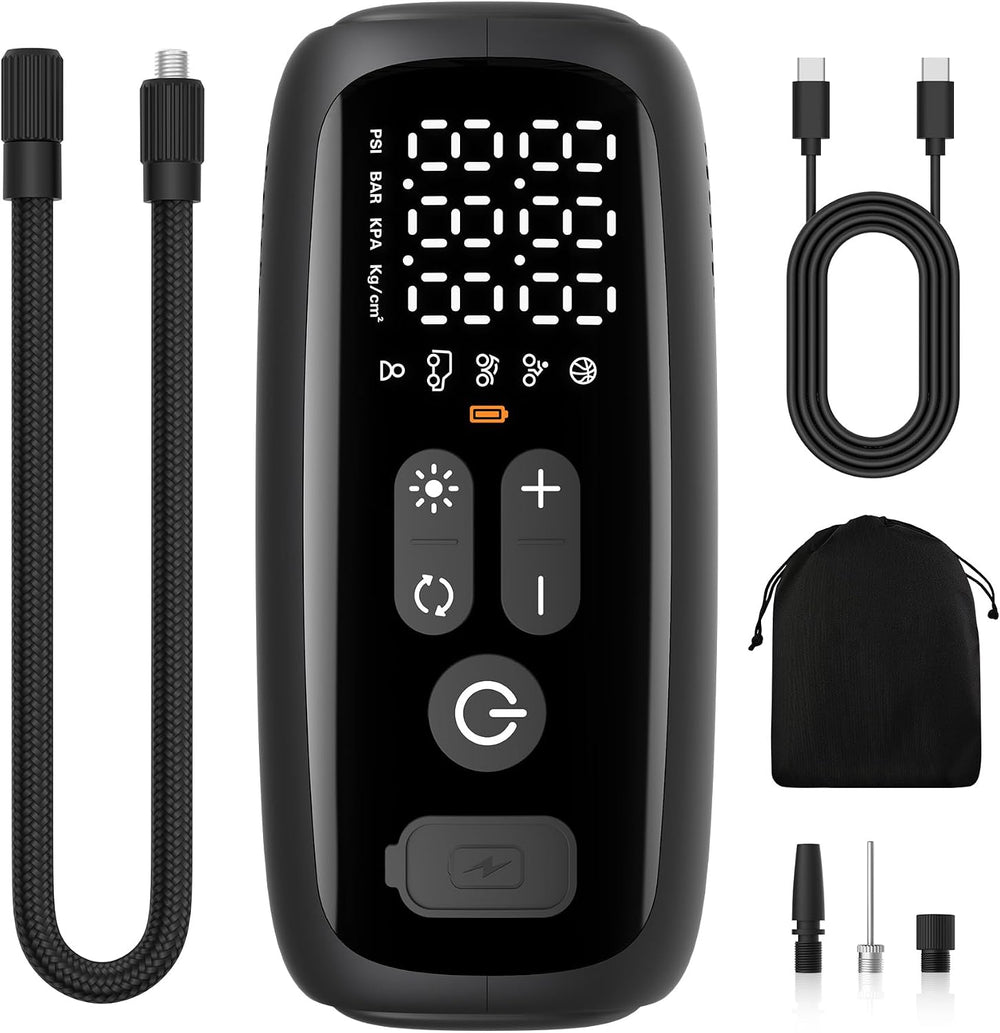 Tire Inflator Portable Air Compressor, 28 Cylinders 12V Air Compressor, 140W ...
