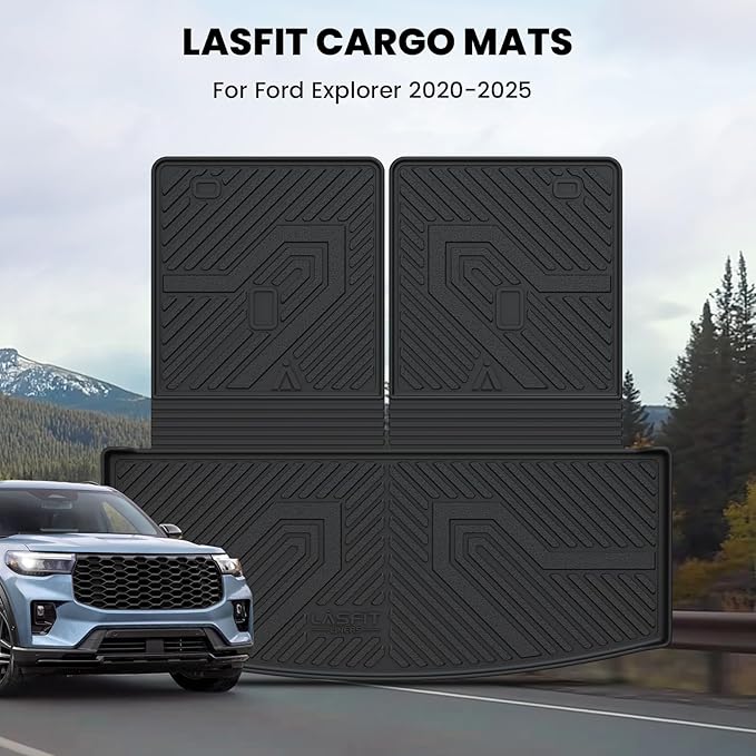LASFIT Trunk & Backrest Mat for Ford Explorer 2020-2025, Custom Fit All W...