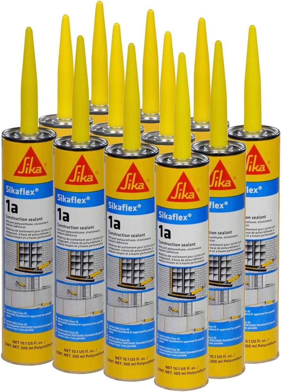 Sikaflex 1a Polyurethane Sealant Kit, Limestone, Pack of 12