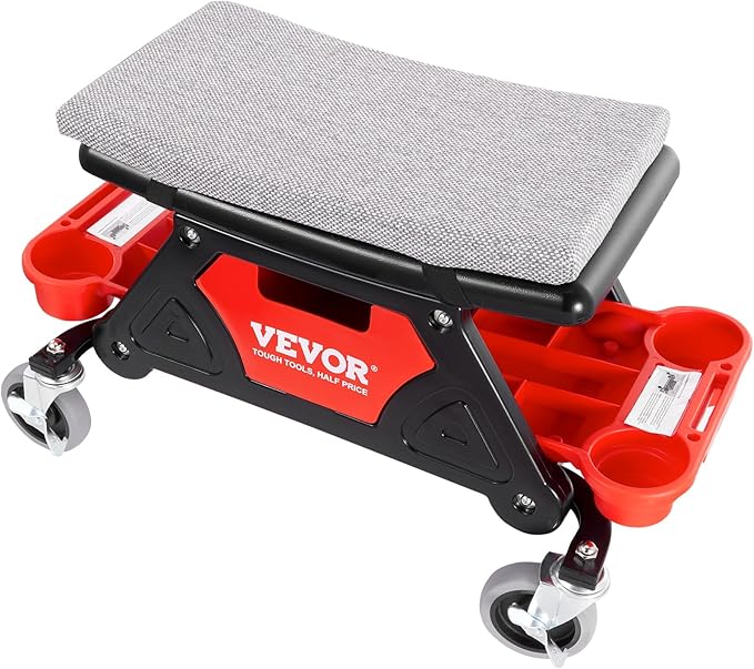 VEVOR Mechanic Stool 300 LBS Capacity Garage Stool Gift
