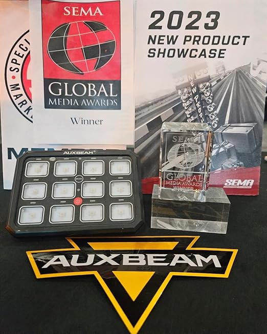Auxbeam 12 Gang Switch Panel Bluetooth RGB AC-1200
