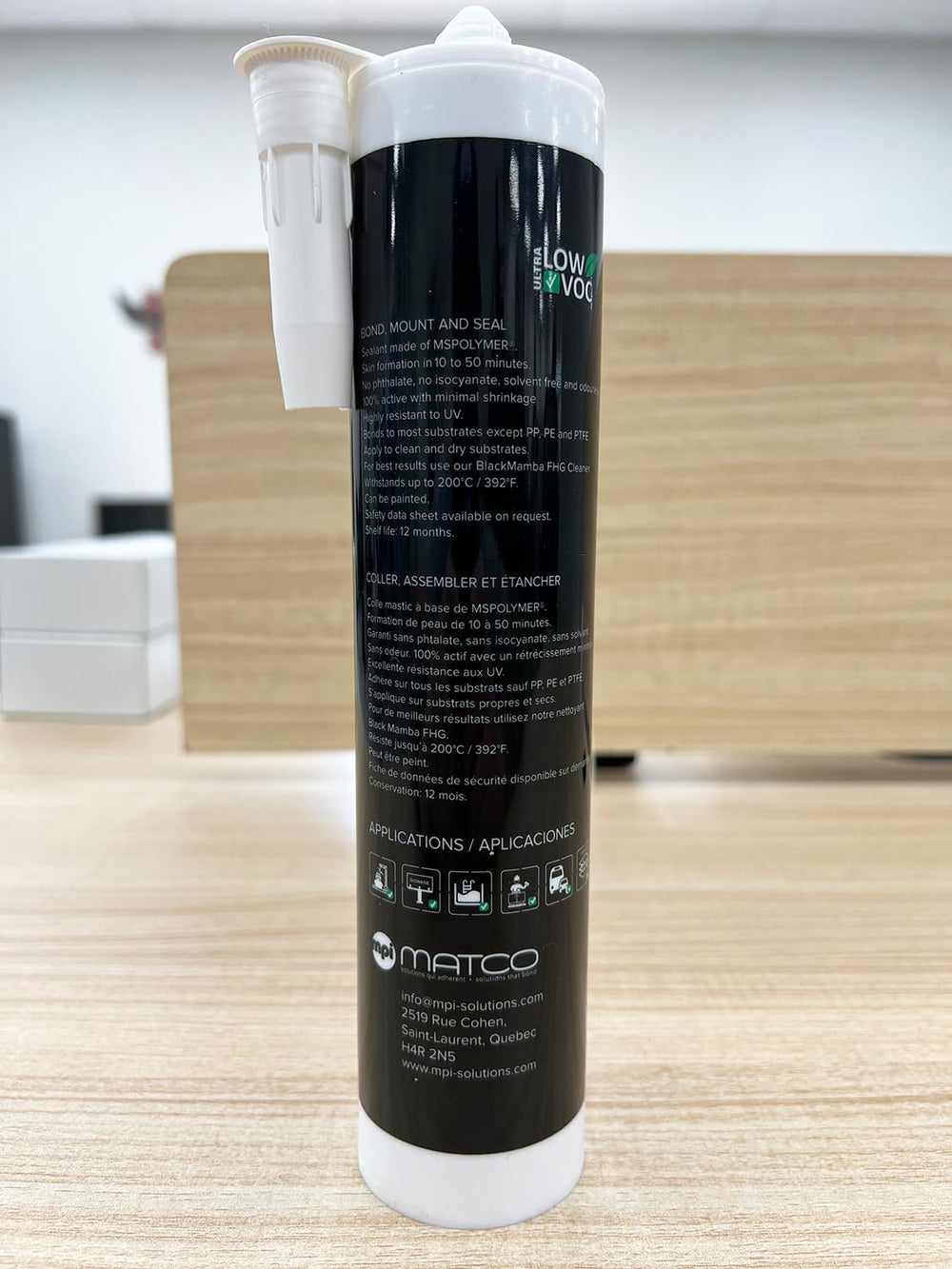 Black Mamba FHG High Tack - Superfast Mono Component Polymer Sealant Cartridg...