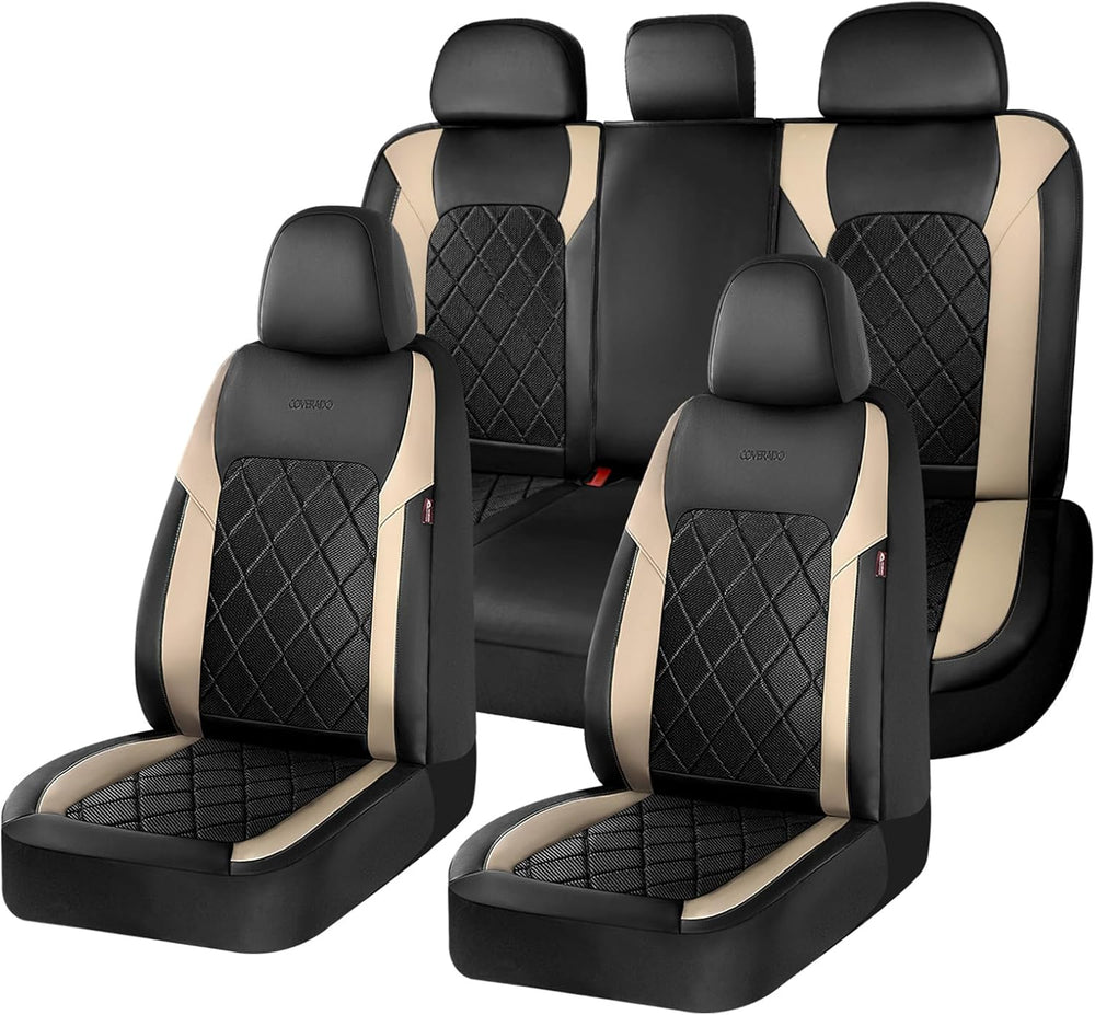 Coverado Car Seat Covers, Seat Covers Full Set, 5 Seats Automotive Seat Cover...