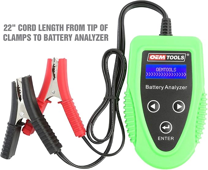 OEMTOOLS 24359 Digital Car Battery Tester, 12V Battery Diagnostic Tool
