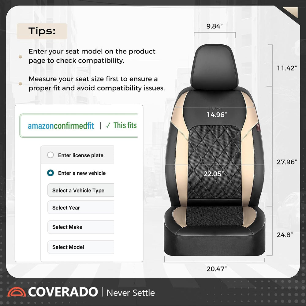 Coverado Car Seat Covers, Seat Covers Full Set, 5 Seats Automotive Seat Cover...