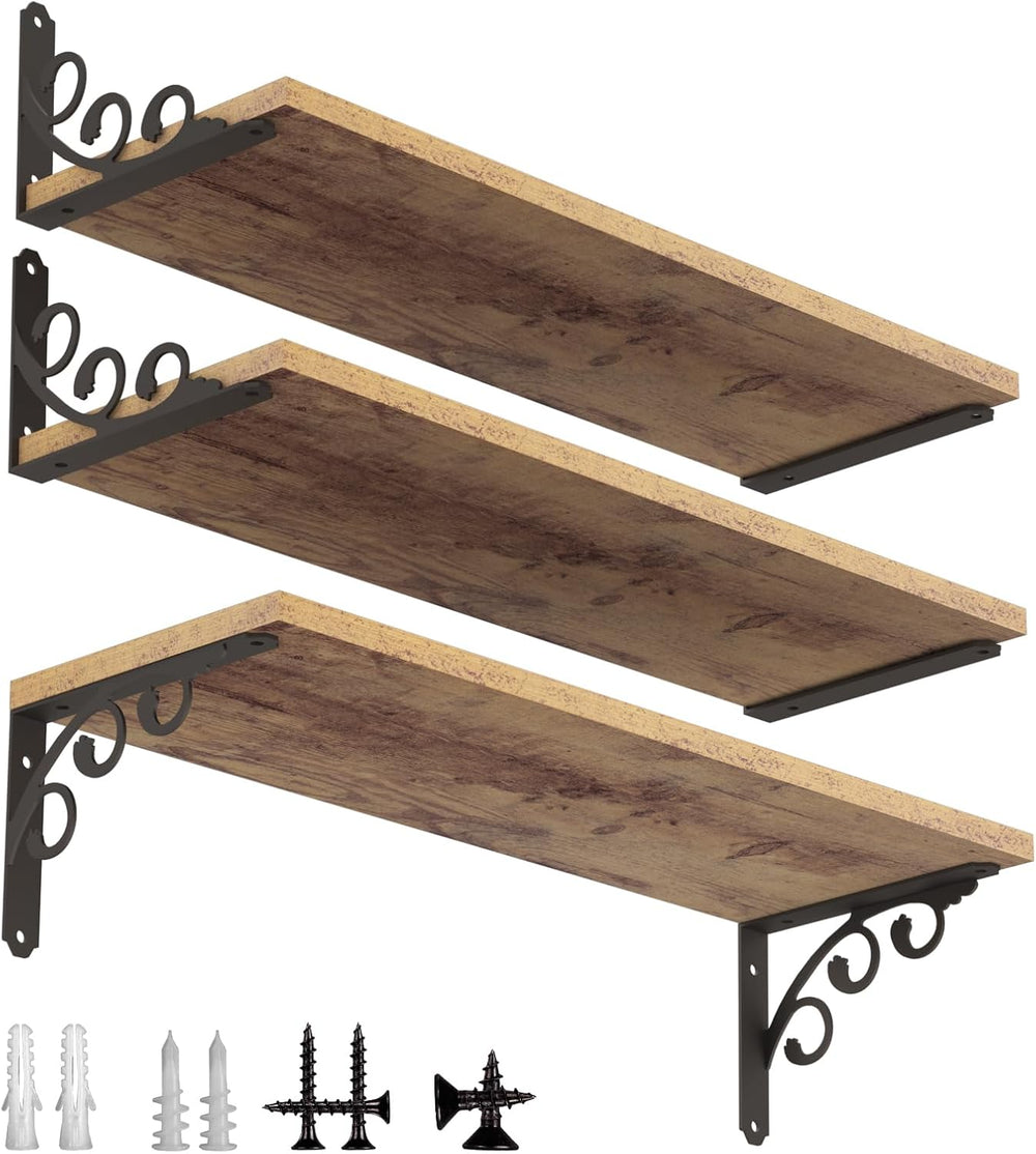 L Shelf Brackets for 10" - 12" Board, Floating Shelf Bracket Heavy ...