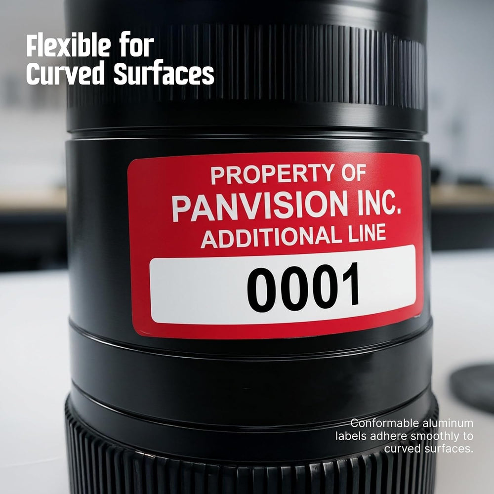 "Custom Asset Labels with Sequential Numbering" | 0.75" x 1.5&...