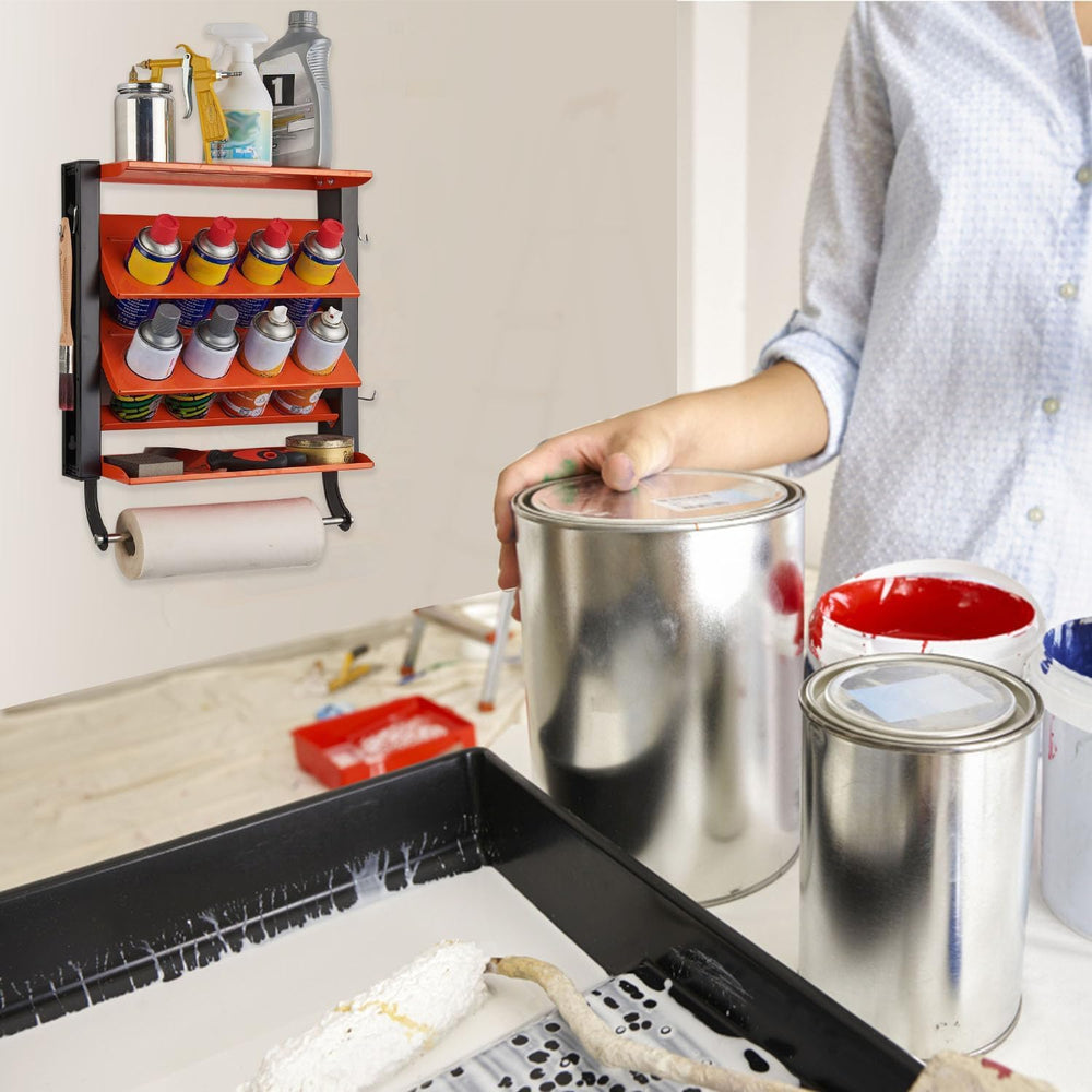 Wallmaster Spray Can Holder, Wall Mount Paint Bottle Organizer