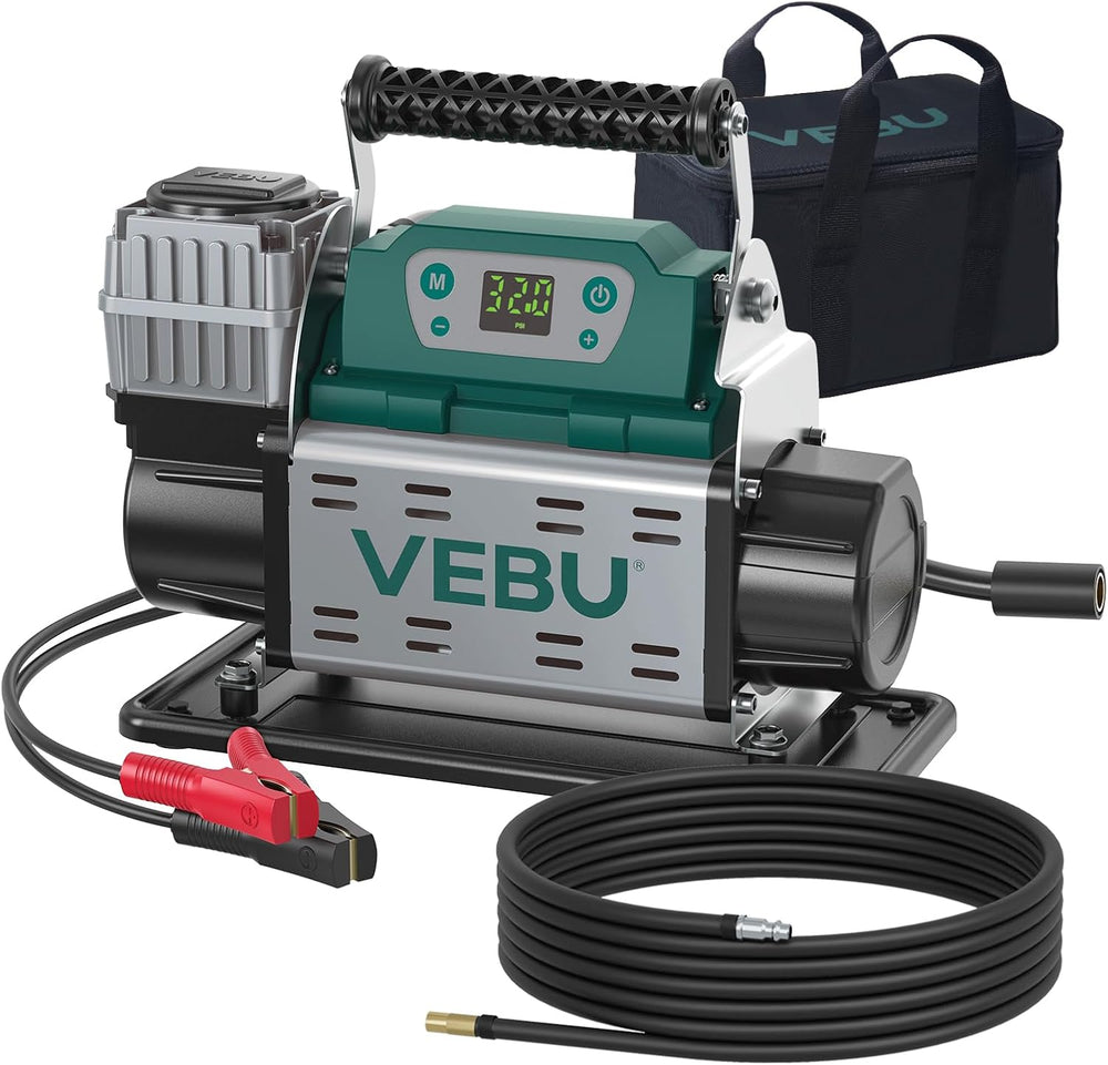 ‌RV Air Compressor 12V Tire Inflator, 150PSI with Auto Shut-off, Digital Disp...