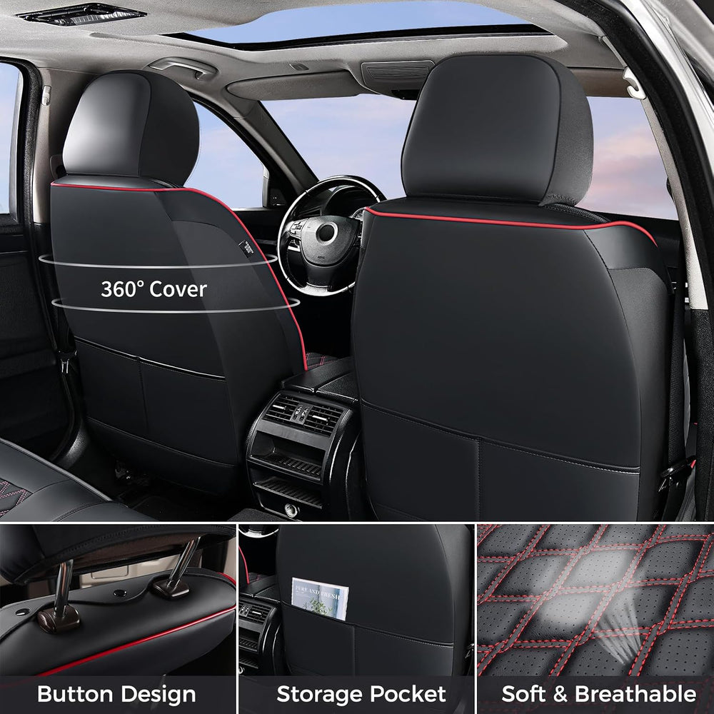 Huidasource Wrangler JK Seat Cover 4 Door, Leather Custom Car Seat Covers
