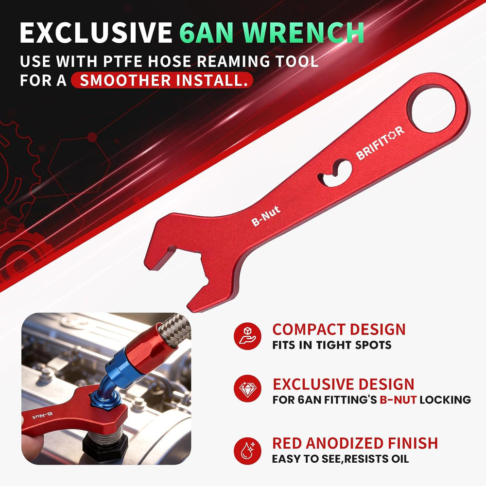 PTFE Hose Assembly Tool, PTFE Fuel Line Tool & 6AN Wrench