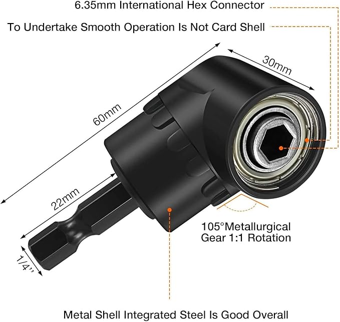 17Pcs Flexible Drill Bit Extension, Include 3Pcs Rotatable Socket Adapter 2Pcs