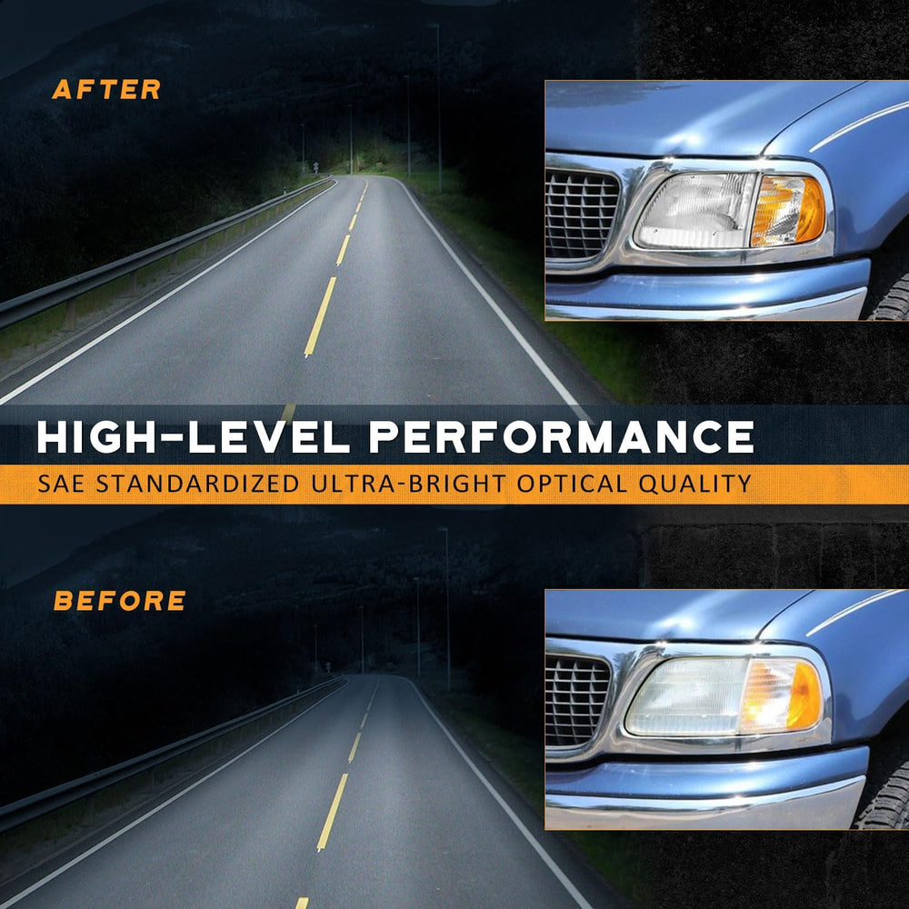 WEELMOTO Headlights Assembly for 1997-2003 F150 / 1997-2002 Ford Expedition /...