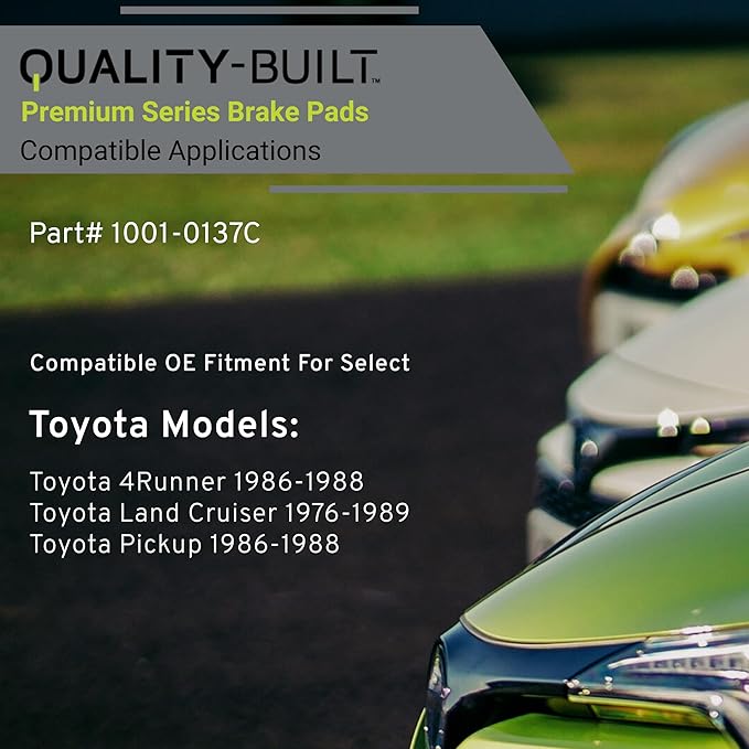 Premium Ceramic Front Brake Pads Compatible