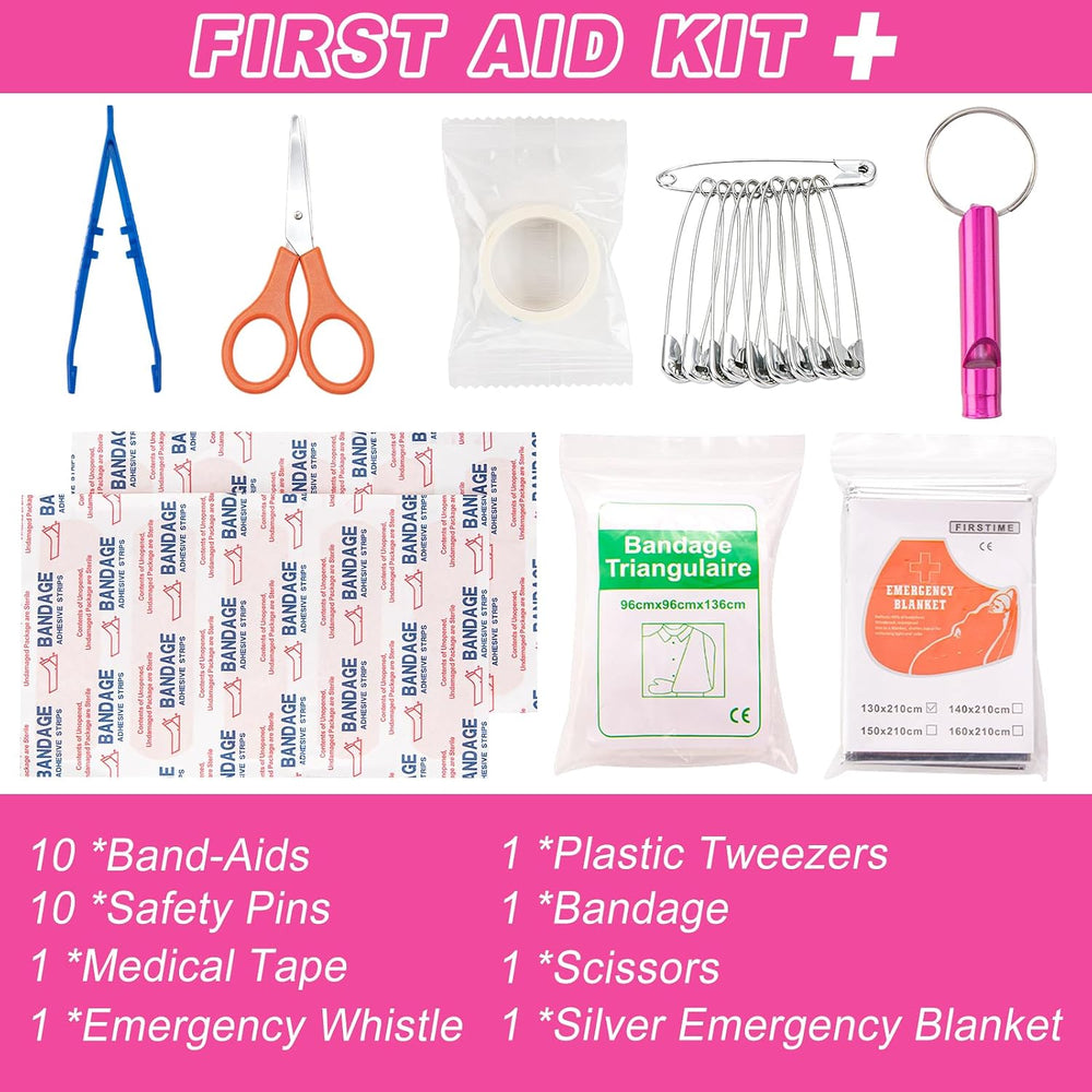 Car Emergency Kit with Portable Air Compressor, Jumper Cables, Tow Straps – R...