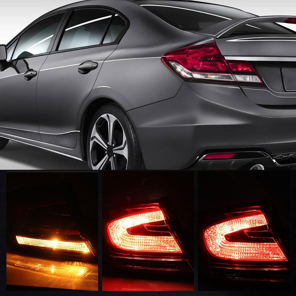 Tail Light Assembly Compatible With 2014 2015 Honda Civic 4 Door Outer Left D...