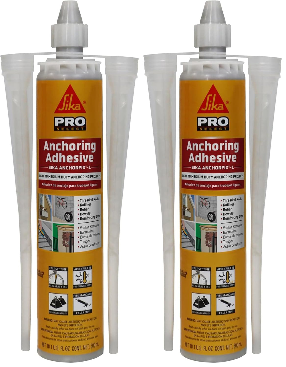 Sika AnchorFix®-1 High Strength Anchoring Adhesive, 10.1 fl oz, Gray - Fast S...