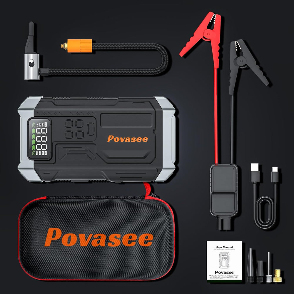 [2026NEW Model] 5000A Jump Starter with Air Compressor,Car Jumper Starter Por...
