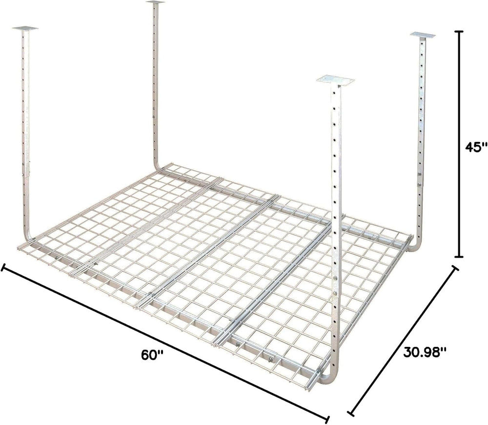 Ceiling Mounted Adjustable Shelf in White