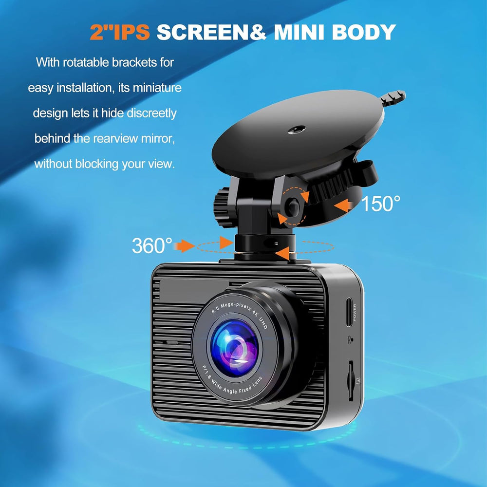 4K Dash Cam Front and Rear with STARVIS 2 Night Vision, Built-in GPS WiFi, 10...
