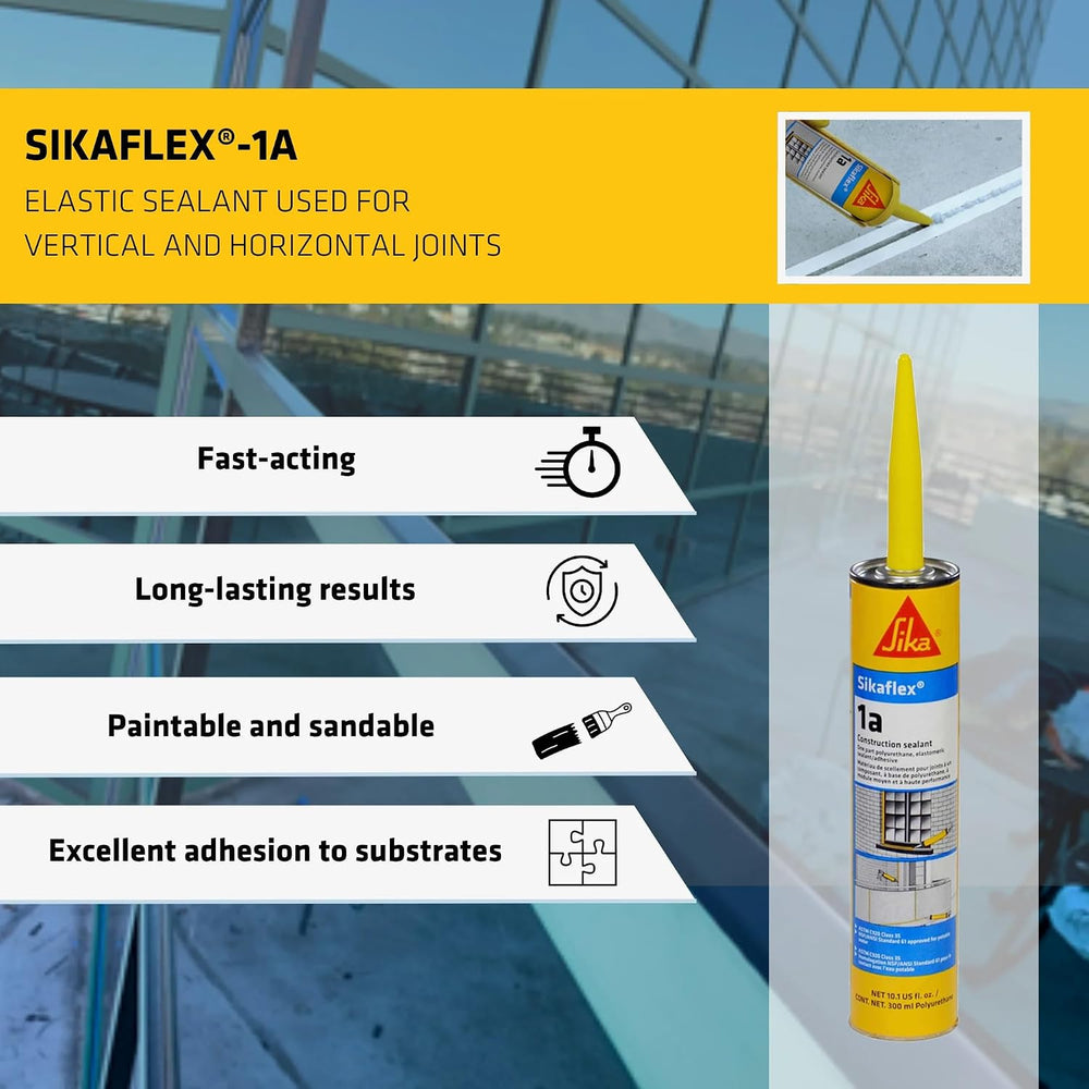 Sikaflex 1a Polyurethane Sealant Kit, Limestone, Pack of 12