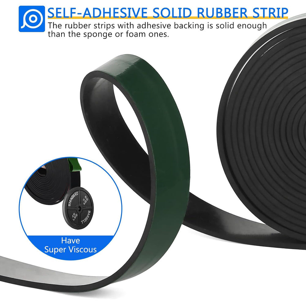 HooTown Adhesive Solid Rubber Strips, Self Neoprene Rubber Sheet Rolls Seal