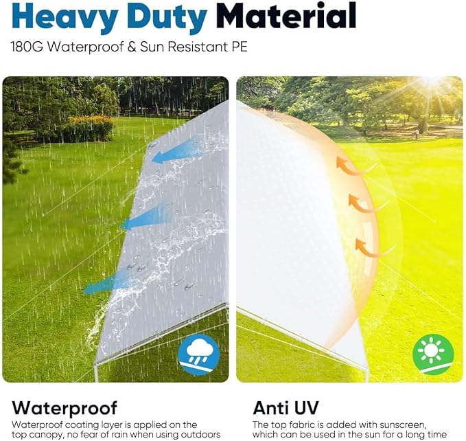 Quictent 10x20 ft Heavy Duty Car Canopy Galvanized Frame Carport Outdoor Party
