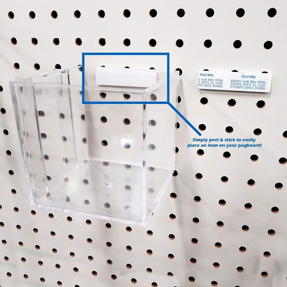 Adhesive Pegboard & Slatwall Mounting Adapter, Stick on Back Plate, Peg &...