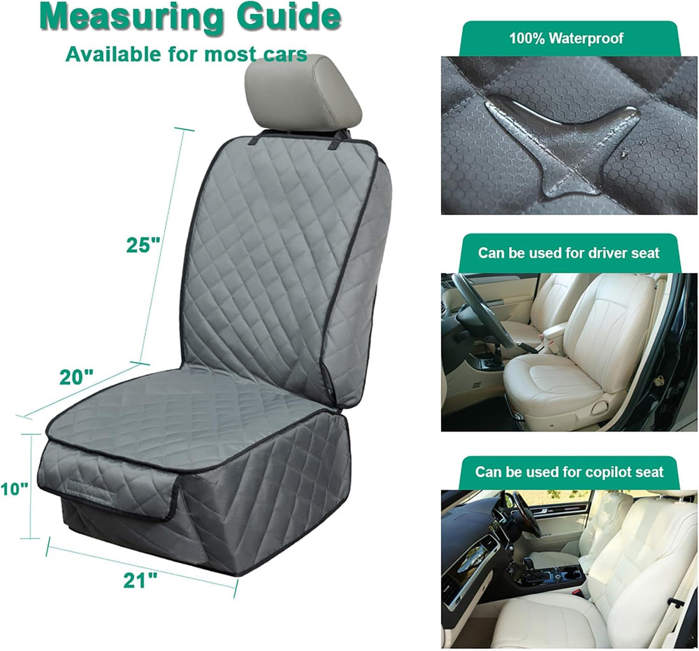 Waterproof Front Seat Cover Dog Car Seat Covers Nonslip and Full Protection w...