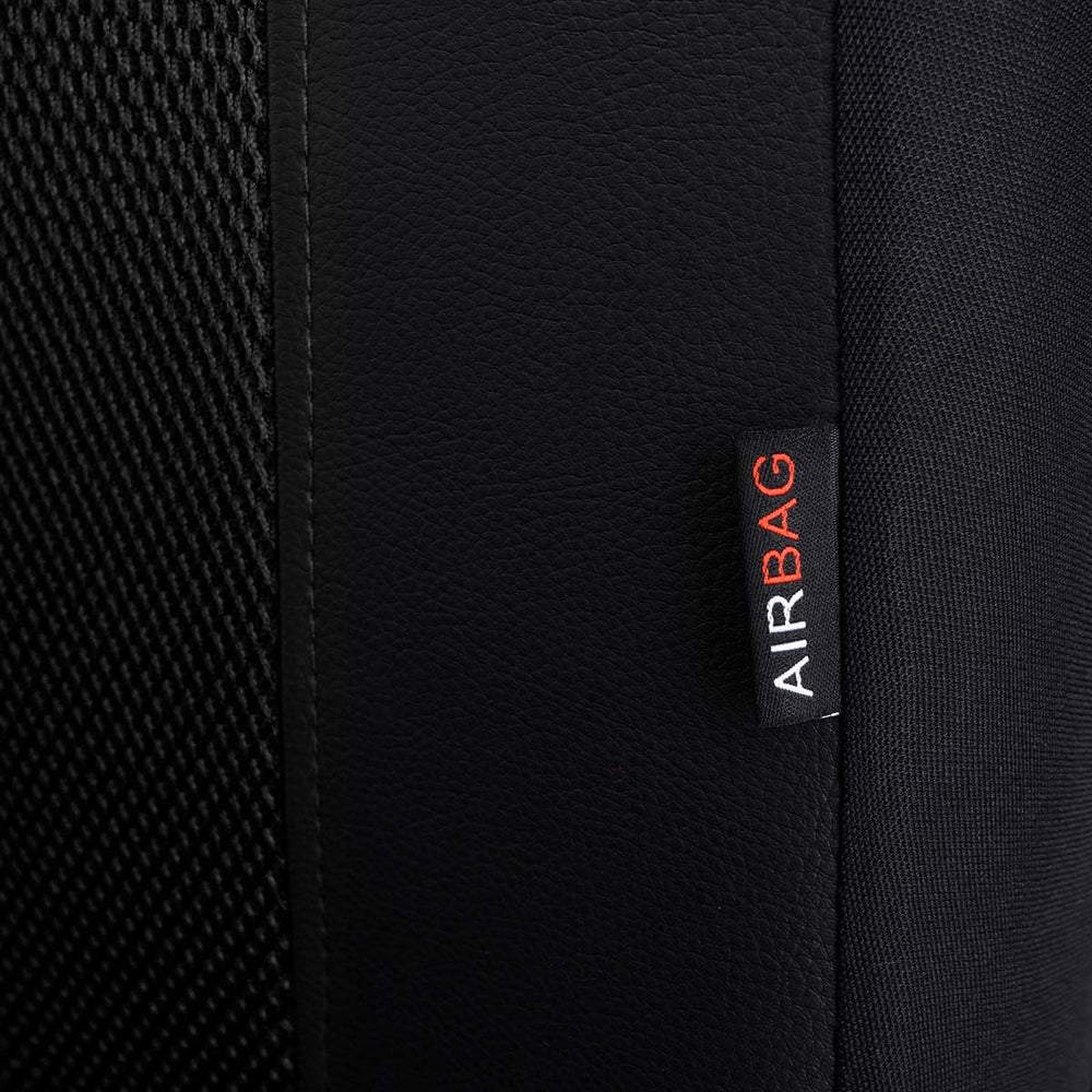 Flying Banner car seat Covers Full Set Faux Leather Air Mesh Breathable Man L...