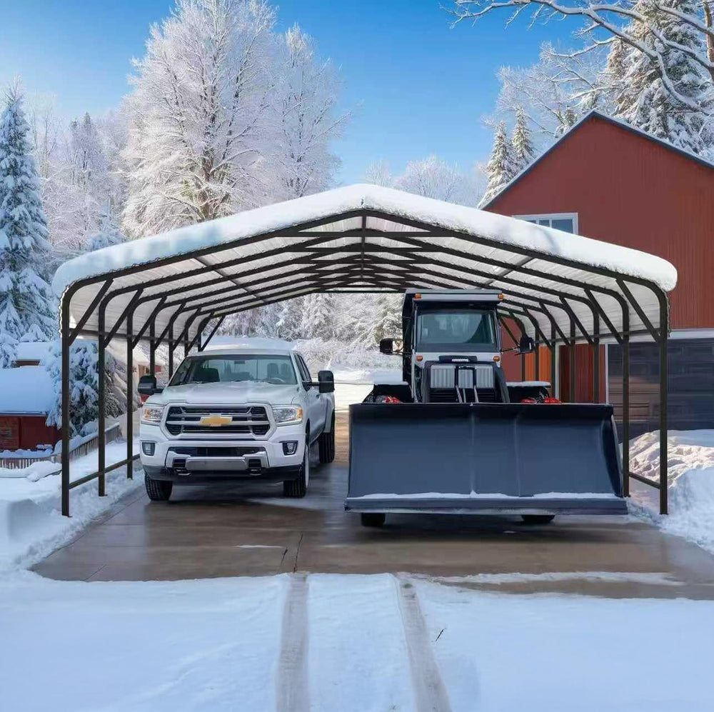 AirWire 20x30 FT Metal Carport Canopy with Reinforced Base