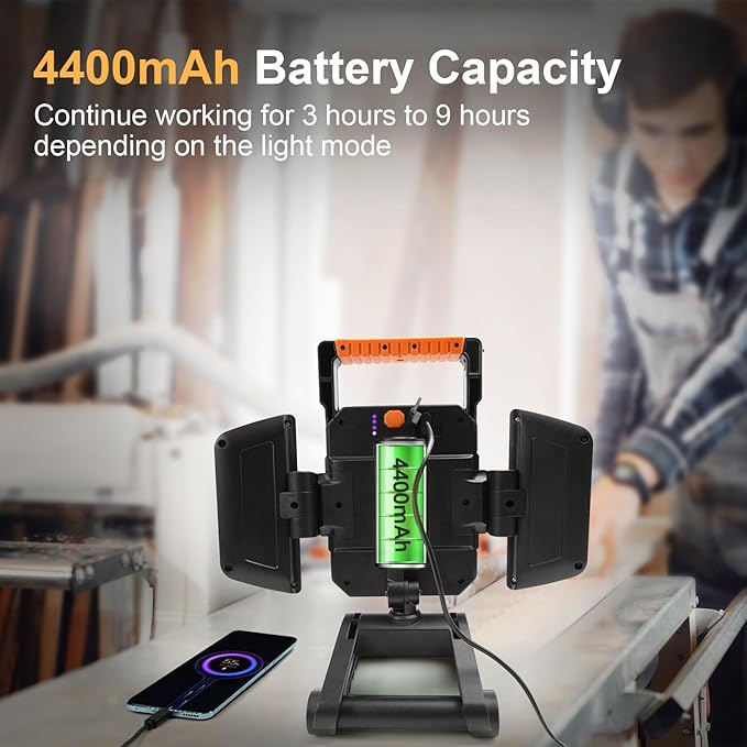 4000LM LED Work Light Rechargeable