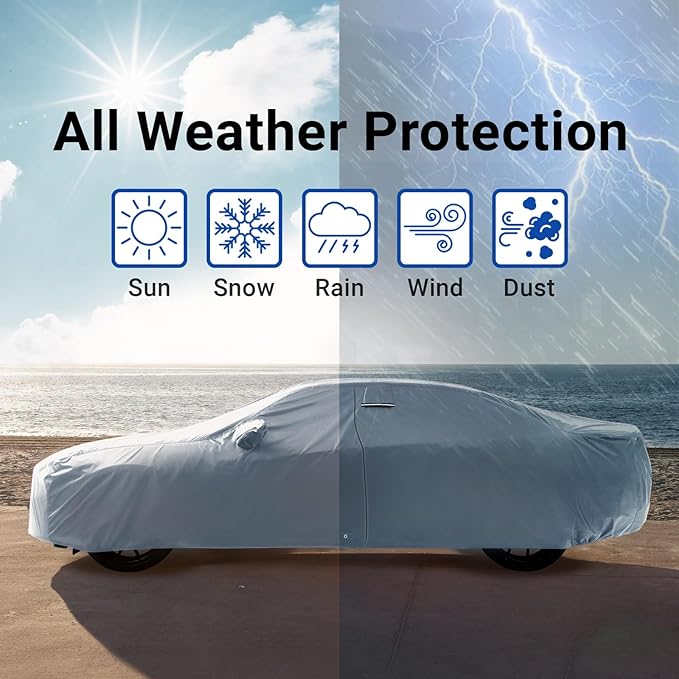iCarCover Premium Car Cover for 2004-2022 Chevy Aveo Sedan Heavy Duty