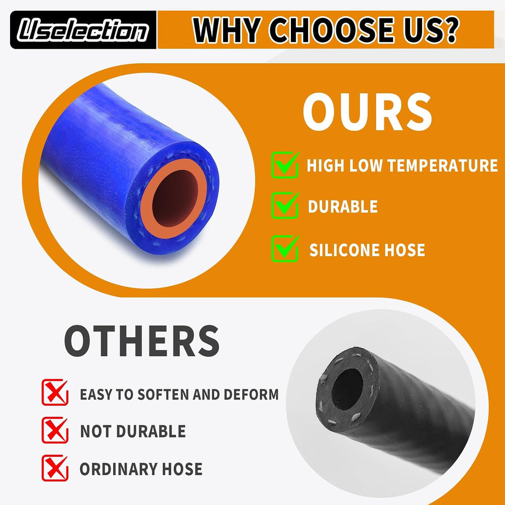 5/8" Silicone Heater Hose 10FT Kit Tee Y Coolant